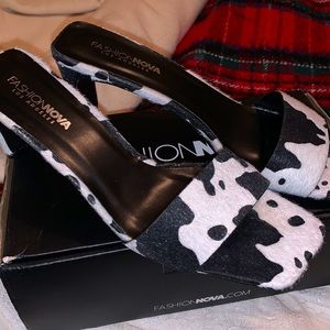 Fashion Nova Cow shoes